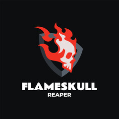 Mascot Skull Reaper Logo Design