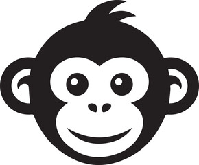 monkey logo template mascot head vector for branding and labels