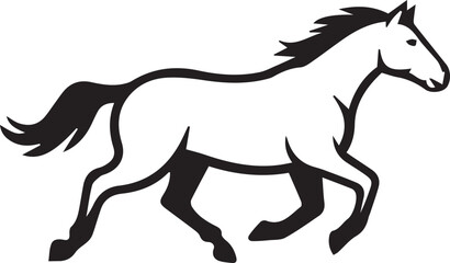 horse logo icon mark vector for racing equestrian and adventure use