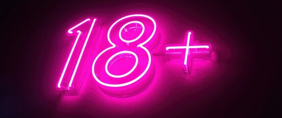 Celebrate a milestone with a vibrant, glowing statement. Perfect for birthdays, clubs, or any event marking adulthood and legal age. A bright, fun design element.