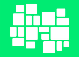 Pictures or photos frame collage, page grid layout abstract photo frames and digital photo wall template
