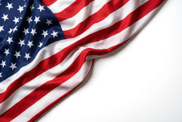 Fototapeta premium Waving American flag with stars and stripes on a background USA flag patriotism