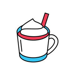 Hot Chocolate icon clean and modern vector illustration