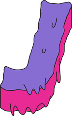 Abstract Purple and Pink Dripping Goo Element