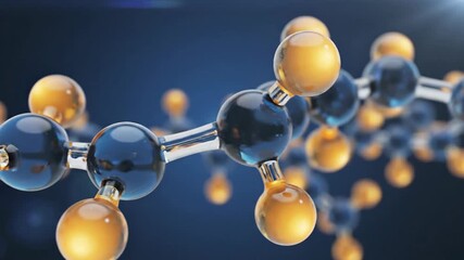 Abstract molecular structure representing science technology and chemical bonds - Powered by Adobe