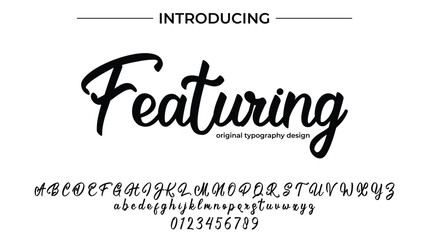Featuring - Elegant Script Font for Smooth Handwritten Design and Creative Typography