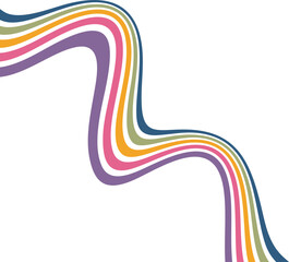 Retro Wavy Rainbow Decoration