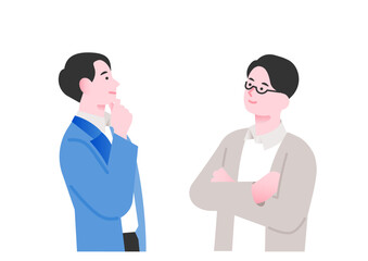 アイデアを考えるビジネスパーソン