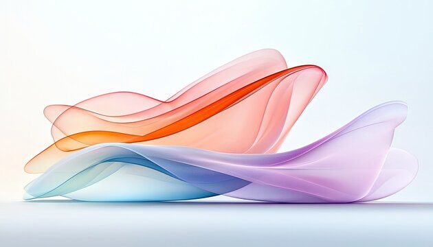 An abstract image featuring flowing, colorful forms, with a gradient background and soft lighting, creating a sense of movement and fluidity.