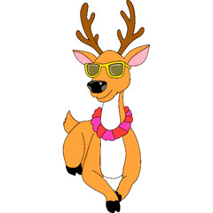 deer with a red nose