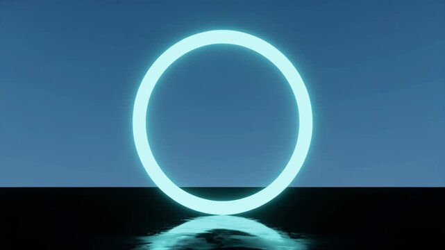 3d render of a glowing neon sign symbol made of spheres