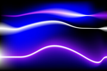 Abstract Neon Sound Waves Background in Blue and Purple for Music and Tech