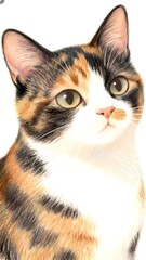 Fototapeta premium cat on a white background