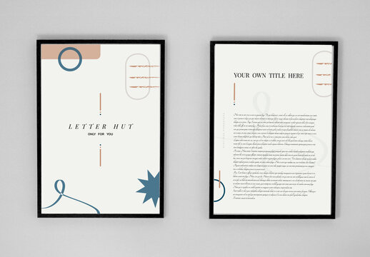 Minimal Modern Letter Poster Template
