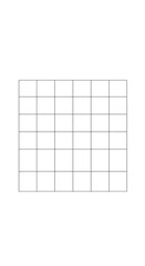 A simple, rectangular grid of light gray lines, creating equally sized squares. The structure is set against a white background