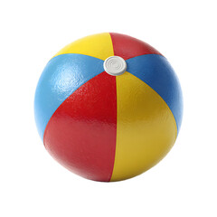 Vibrant Beach Ball on White Background for Summer Fun and Recreation