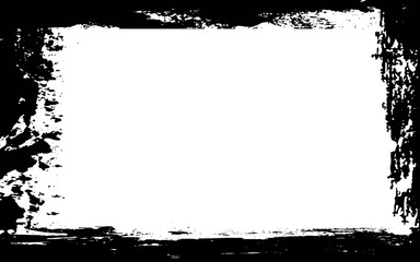 Scratched Frame. Grunge Urban Background Texture Vector. Dust Overlay. Distressed Grainy Grungy Framing Effect. Distressed Backdrop Vector Illustration