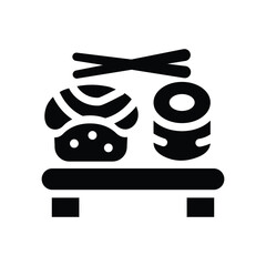 sushi glyph icon illustration vector graphic.eps