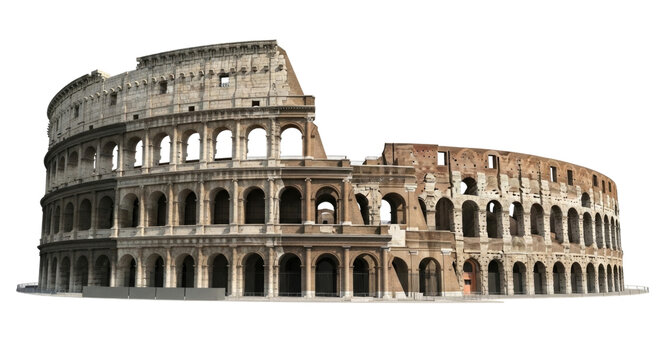 Colosseum rome italy ancient roman amphitheatre historic landmark architectural marvel transparent background cutout png