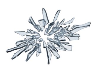 Abstract metallic starburst transparent background cutout png