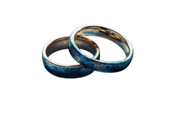 Two Wedding Rings of Love and Commitment A Promise Forever Everlasting Bond and Romantic Engagement