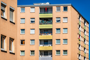typical apartment house in austria