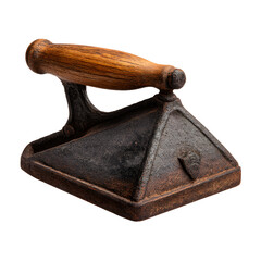 Vintage Triangular Cast Iron Flat Iron Antique Unique Design