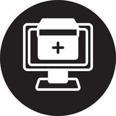 online donation glyph icon