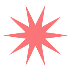 Pink Red Abstract Starburst