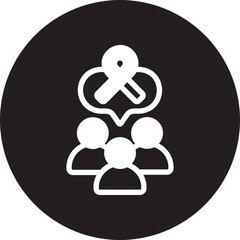 Solidarity glyph icon