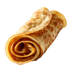 Close Up Shot of Rolled Pancake with Golden Butter