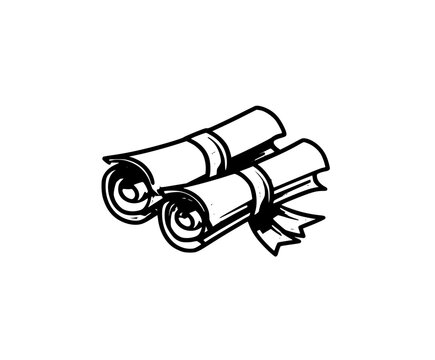 Diploma Honor: testament achievement excellence | Clean, isolated vector art for creative projects.