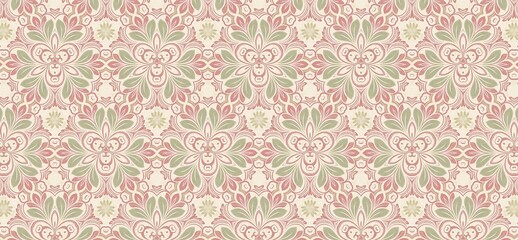 vintage pattern, seamless pattern, floral ornament, damask pattern, decorative background, pastel wallpaper, elegant design, classic wallpaper, retro textile, floral texture, ornamental motif, repeati