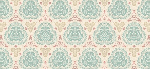 vintage pattern, seamless pattern, floral ornament, damask pattern, decorative background, pastel wallpaper, elegant design, classic wallpaper, retro textile, floral texture, ornamental motif, repeati