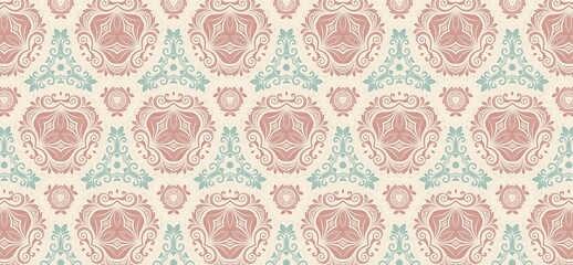 vintage pattern, seamless pattern, floral ornament, damask pattern, decorative background, pastel wallpaper, elegant design, classic wallpaper, retro textile, floral texture, ornamental motif, repeati