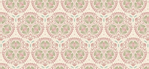 vintage pattern, seamless pattern, floral ornament, damask pattern, decorative background, pastel wallpaper, elegant design, classic wallpaper, retro textile, floral texture, ornamental motif, repeati