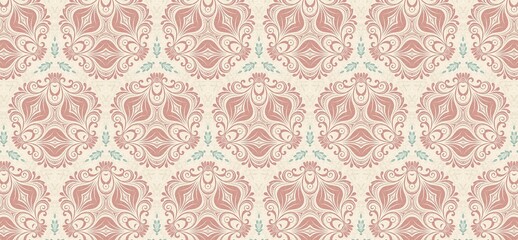 vintage pattern, seamless pattern, floral ornament, damask pattern, decorative background, pastel wallpaper, elegant design, classic wallpaper, retro textile, floral texture, ornamental motif, repeati