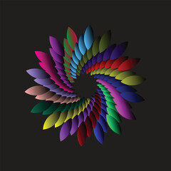 Abstract colorful background with flowers