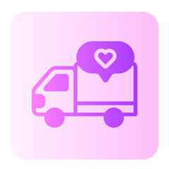 Truck gradient icon