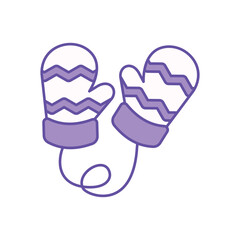 Winter Mitten icon clean and modern vector illustration