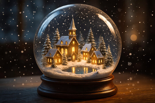 Magical Christmas Snow Globe
