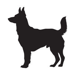 vector illustration of a black dog silhouette