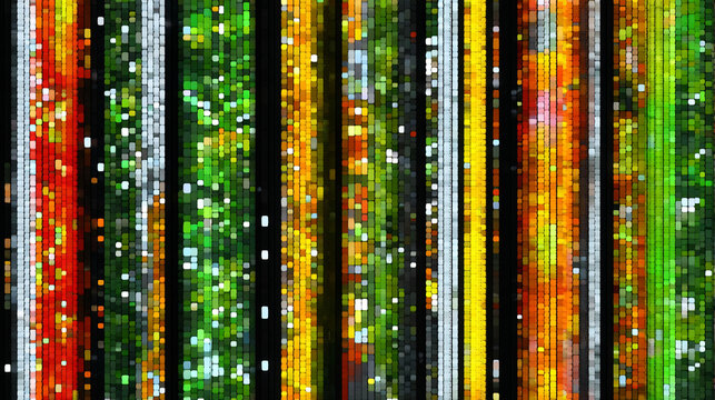 Close-up of LED screen texture with RGB dot pattern. Bright light display evokes digital technology, TV screens, videowalls, electronic visuals, modern media, pixel art, and futuristic digital design 