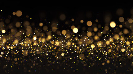 Gold bokeh lights isolated, background with gold sparkles Stock Illustration 