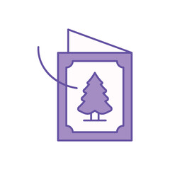 Christmas Card icon clean and modern vector illustration