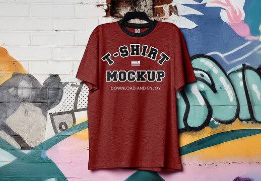 T-Shirt on Hanger Mockup