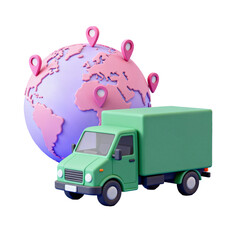 Piggy Bank with Delivery Truck – Savings and Shipping Concept.png