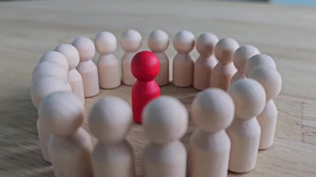 A person who stands out from the crowd as a leader. A sect of society and the president unite around the leader