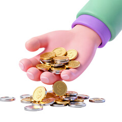 Hand Dropping Coins – Financial Growth Concept.png