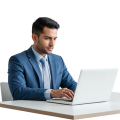 Businessman Working on Laptop – Corporate Productivity.png